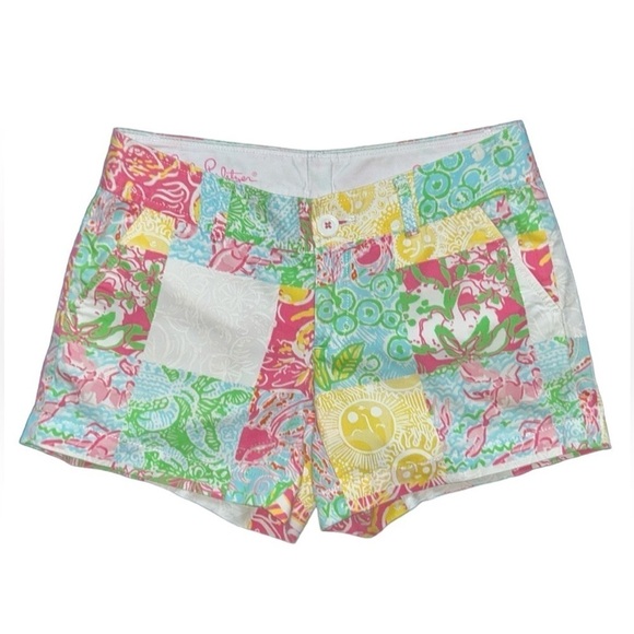 Lilly Pulitzer Callahan Shorts Patchwork Lobstah Roll Jellies Be Jammin Size 2 - Picture 1 of 13